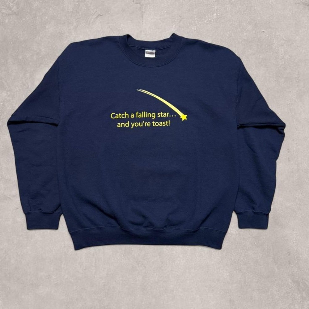 Gildan Graphic Humor Boxy Streetwear Crewneck Sweatshirt